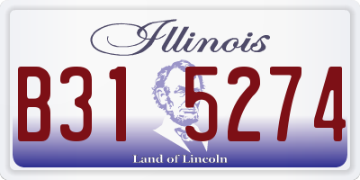 IL license plate B315274