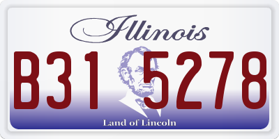 IL license plate B315278