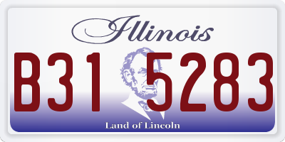 IL license plate B315283