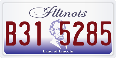 IL license plate B315285