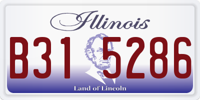 IL license plate B315286