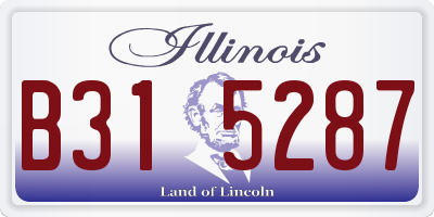IL license plate B315287