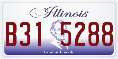 IL license plate B315288