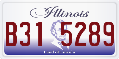 IL license plate B315289