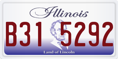IL license plate B315292