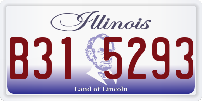 IL license plate B315293