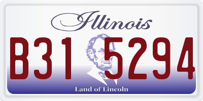 IL license plate B315294