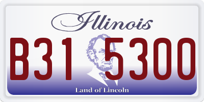 IL license plate B315300