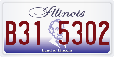 IL license plate B315302