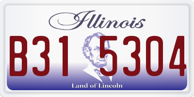 IL license plate B315304