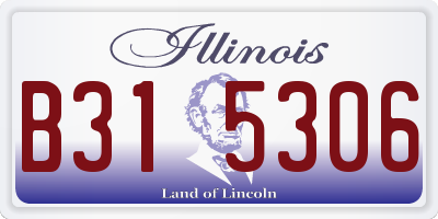 IL license plate B315306