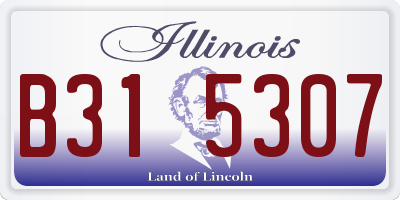 IL license plate B315307