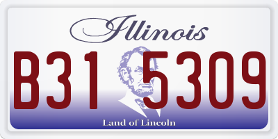 IL license plate B315309