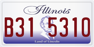 IL license plate B315310