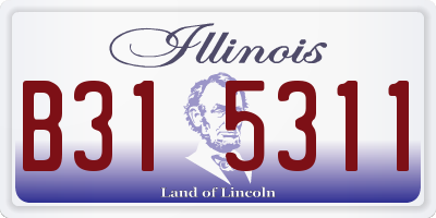 IL license plate B315311