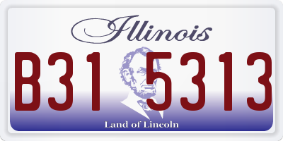 IL license plate B315313