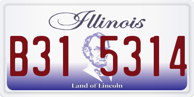 IL license plate B315314