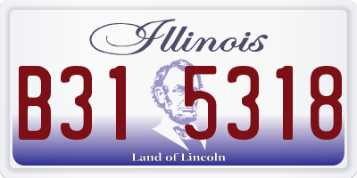 IL license plate B315318