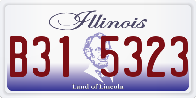 IL license plate B315323