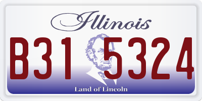 IL license plate B315324