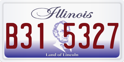 IL license plate B315327