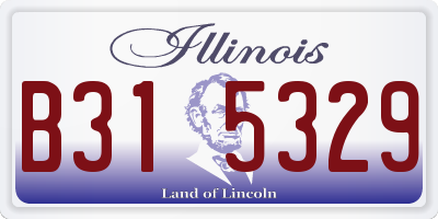 IL license plate B315329