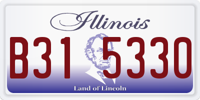 IL license plate B315330