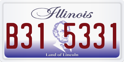 IL license plate B315331