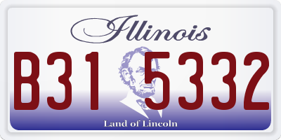 IL license plate B315332