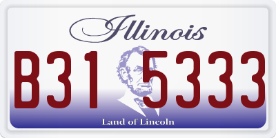 IL license plate B315333