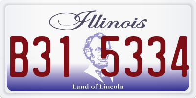 IL license plate B315334