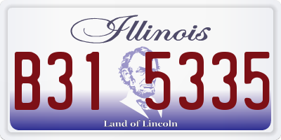 IL license plate B315335