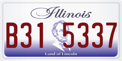 IL license plate B315337