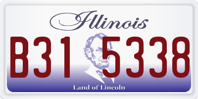 IL license plate B315338