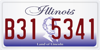 IL license plate B315341