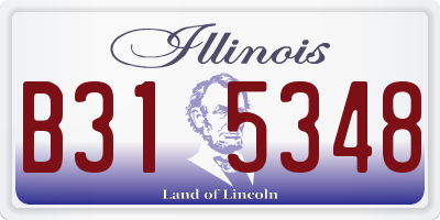 IL license plate B315348
