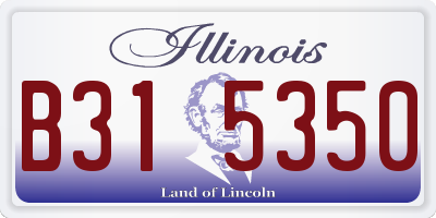 IL license plate B315350