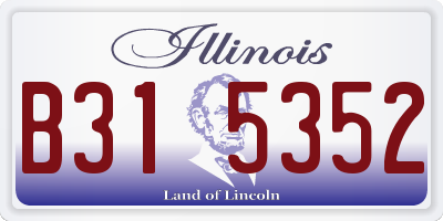 IL license plate B315352