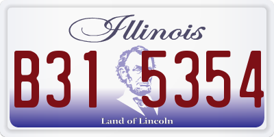 IL license plate B315354