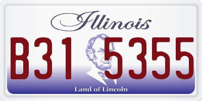 IL license plate B315355