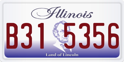 IL license plate B315356