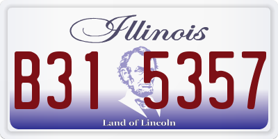 IL license plate B315357