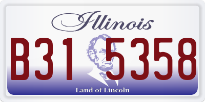 IL license plate B315358