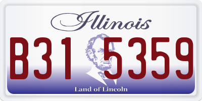 IL license plate B315359
