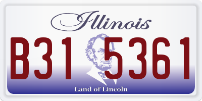 IL license plate B315361
