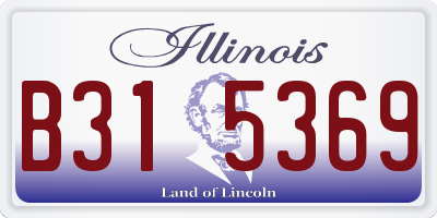 IL license plate B315369