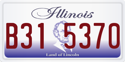 IL license plate B315370