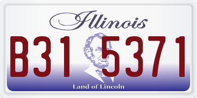 IL license plate B315371