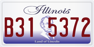 IL license plate B315372