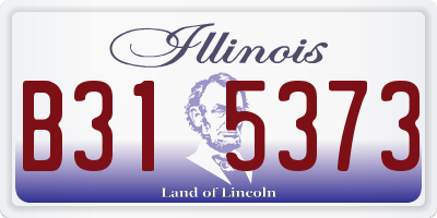 IL license plate B315373